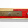 Coat Rack, Scarano Pattern, Reclaimed Wood, Red, 5 Hook