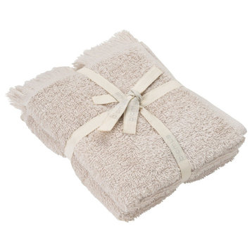 FRINO Guest Hand Towels, Set of 2, Moonbeam