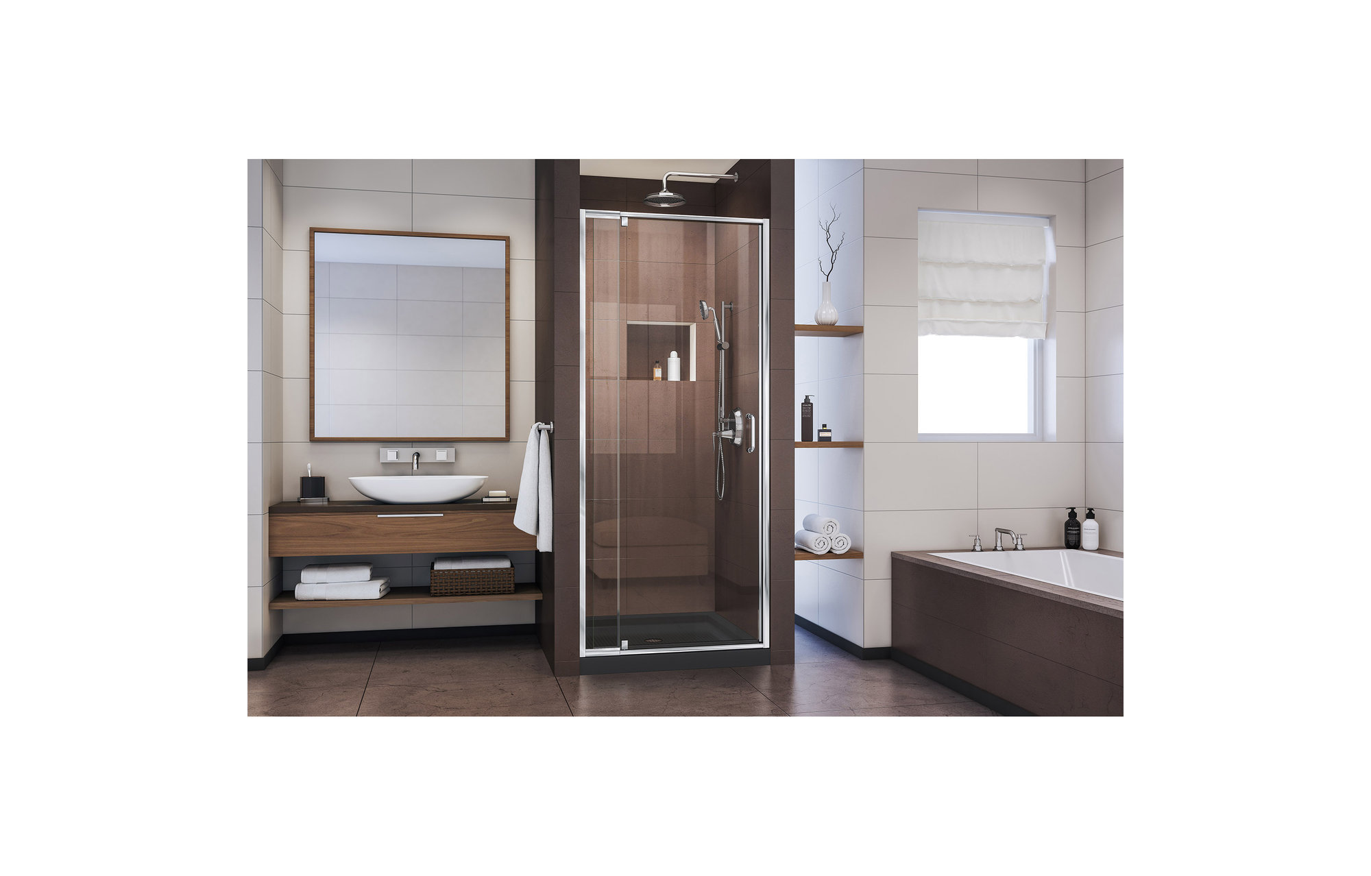 DreamLine Flex 28 to 60""x72" Pivot Shower Door, SHDR-22327200-01