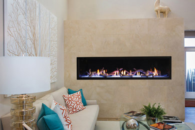 Inspiration for a contemporary living room remodel in Kansas City