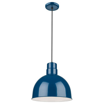 R Series Collection 12" Corded RLM Pendant, Navy Blue