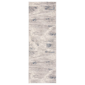 Safavieh Meadow Collection MDW183 Rug, Grey/Ivory, 2'7" X 8'