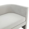 Safavieh Couture Rosabeth Curved Sofa, Light Grey