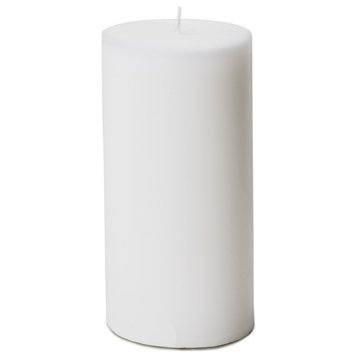 White Pillar Candles, 3"x6", Set of 4