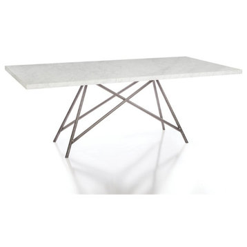 Modus Coral Marble Top Dining Table in Carrara