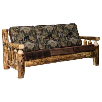 Rustic Aspen Log Living Room Sofa