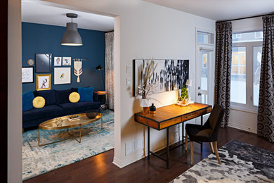 Eclectic living room photo in Ottawa