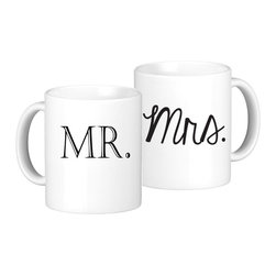 Oh, Sususannah Mr & Mrs Mug Set - 2 11oz Coffee Mugs - Products