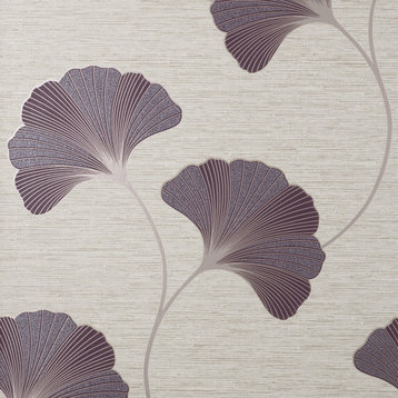 Miya Plum Ginkgo Wallpaper Sample