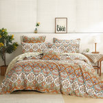 Collection - Garden Party 3-Piece Reversible Quilt Set, King - Sleep soundly and luxuriously with DaDa Bedding's Reversible Floral Garden Party 3-Piece Quilt Set. Add elegance and style to your home with this soft and comfortable coverlet set, this will remind you so much of the country air, relaxation and comfort, all in one. Lay your head on the two matching pillowcases and drift away. Available in three sizes this set will fit in any home. Enjoy this light mix floral and English country designed reversible quilt set for a warmer and vibrantly colorful room!
