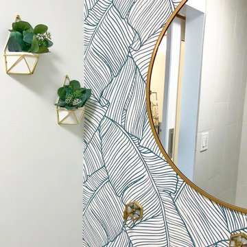 The Palms in White Bathroom