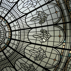 Stained and leaded decorative glass dome 9 feet diameter - Skylights