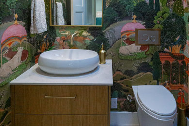Powder room - country powder room idea in San Francisco