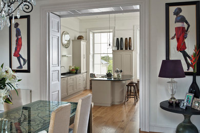 Inspiration for a traditional kitchen in Cardiff.