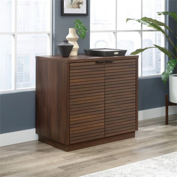 Sauder Englewood Engineered Wood Utility Stand in Spiced Mahogany