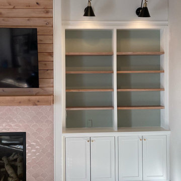 Broomfield Living Room MakeoverCustom Bookcases These bookcases were designed to
