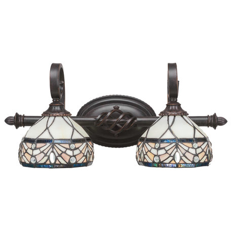 Elegante 2-Light Bath Bar, Royal Merlot Art