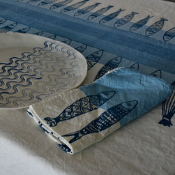 Waves chic coastal style dinner set - Dinner Plates