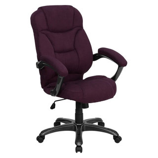 Belleze Padded Velvet Seat & Lumbar Support Back Office Chair