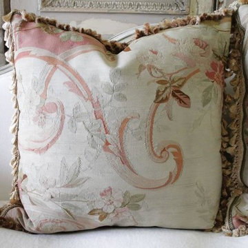 Pair of Large 18th Century Aubusson Pillows