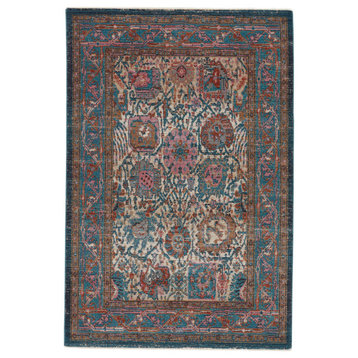 Vibe by Jaipur Living Romilly Oriental Area Rug, Teal/Rust, 9'6"x12'7"