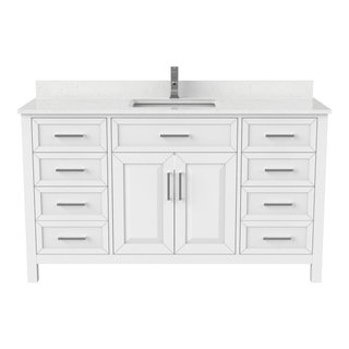 Terrence 60" Vanity with Power Bar and Drawer Organizer - Transitional - Bathroom  Vanities And Sink Consoles - by Art Bathe | Houzz