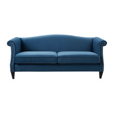 Camel Back Sofas Houzz Jennifer Taylor Home Elaine Camel Back Sofa Satin Teal Sofas