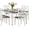 Homelegance Sanibel Extension Dining Table, White and Warm Cherry