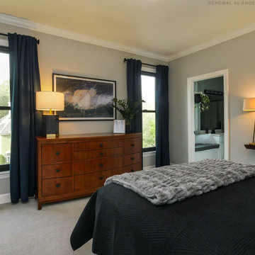 Attractive Bedroom with New Black Window - Renewal by Andersen Georgia