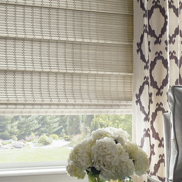 Woven Wood Bamboo Shades & Custom Draperies