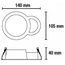 Snowman Recessed Ceiling Light, White, GU10