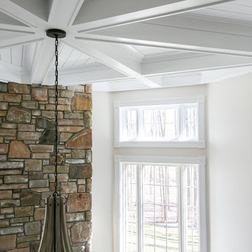 Star-crafted Coffered Ceiling & Built-in