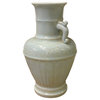Chinese Ceramic Crackle Pattern Light Gray Underlay Flower Vase Hws2725