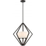 Nuvo Lighting - Nuvo Lighting 60/6345 Nome - Three Light Pendant - Shade Included: TRUE Warranty: 1 Year Limited* Number of Bulbs: 3*Wattage: 100W* BulbType: A19 Medium Base* Bulb Included: No