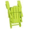 WestinTrends 7PC Outdoor Patio Adirondack Chair & Coffee Table Conversation Set, Lime