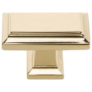 Sutton Place Rectangle Knob 1 7/16", French Gold