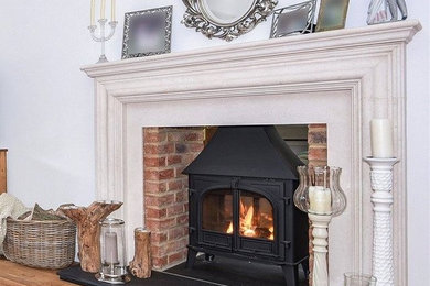 Fireplace with a double sided stove