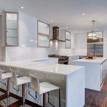 Contemporary Kitchen in Traditional Home