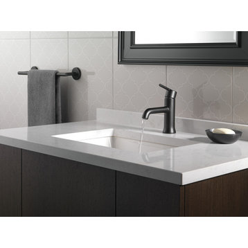 Delta Trinsic Single Handle Bathroom Faucet, Matte Black, 559LF-BLLPU