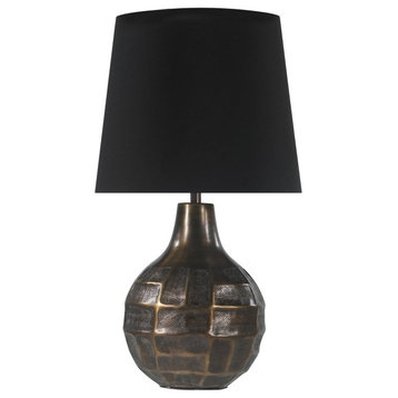 40213-11, 26" Metal Table Lamp, Antique Brass Finish