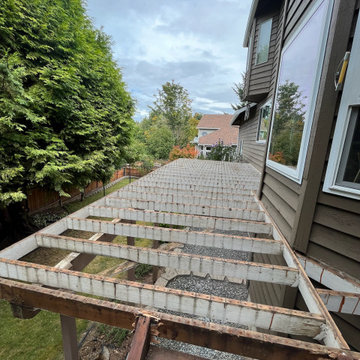 During demolition of the deck in Mukilteo, WA