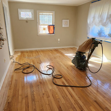 Installation and Sanding, Red Oak, Dark Walnut, Oil base