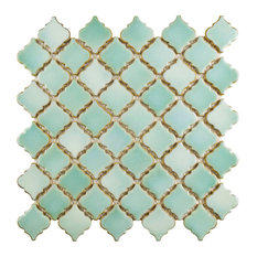 Most Por High Gloss Tile For 2018 Houzz Somertile 12 38 X12 5 Antaeus Mosaic Floor Wall Tiles Set