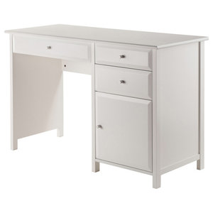 Sauder Shoal Creek Computer Desk In Soft White Transitional