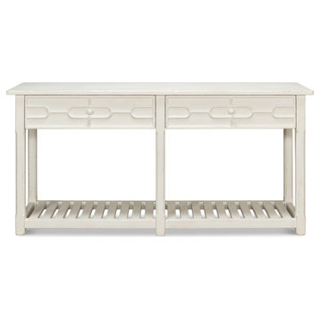 Isla Console Table With Drawer and Storage Antique White