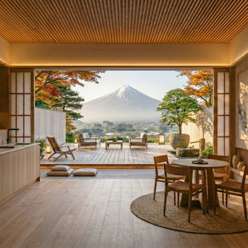 'ヒノキの炉' Japandi Kitchen #interiordesign