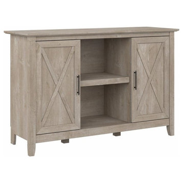 Pemberly Row Accent Cabinet with Doors in Washed Gray - Engineered Wood