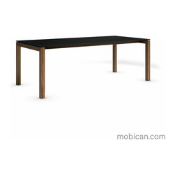 Mobican's Vinci table wit black glass top - Dining Tables