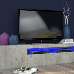 Italian TV Stand DURI-61 Cement - $575 - Entertainment Centers And Tv Stands
