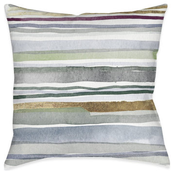 Watercolor Organic Lines Indoor Pillow, 18"x18"